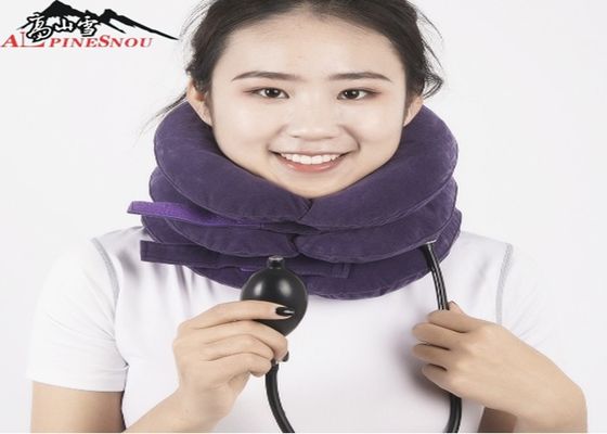 China Inflatable Cervical Collar / Air Pump Cervical Traction Collar For Neck Brace supplier
